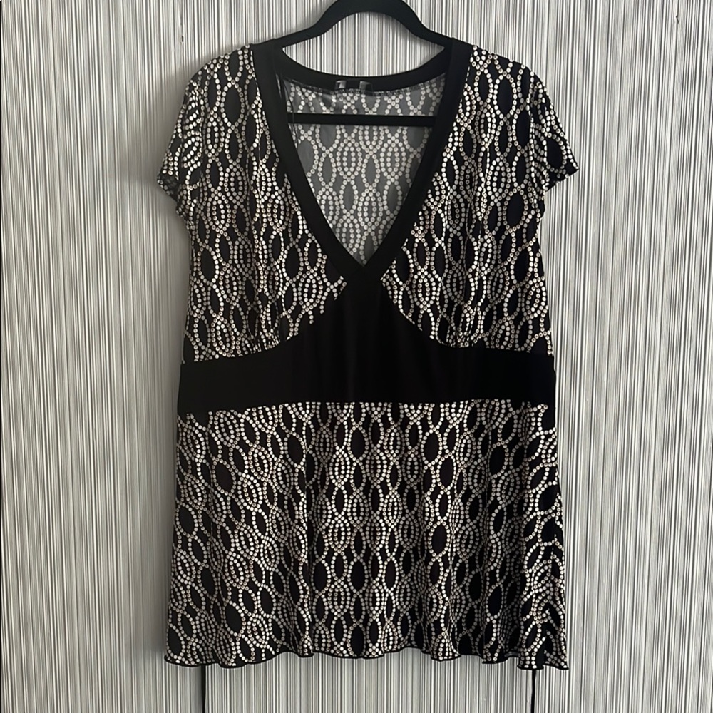 Plus size peplum top with tie